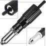 Rivet Gun Adapter Kit with Handle Grip Riveter Drill Attachment Riveting Hand Tool Insert Nut for Cordless Electric Power Drill Image 3