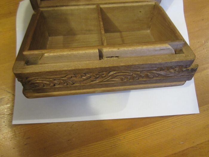 Vintage hand carved puzzle box