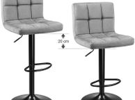 main image for ad _2-Pack Bar Stools with Velvet Surface