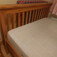Wooden Double Bed Frame with Respa Mattress