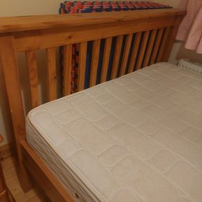 Wooden Double Bed Frame with Respa Mattress