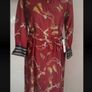 dress Bnwt Zara burgundy scarf print shirt dress with side slits small Image 9
