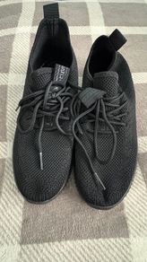 Crosshatch Womens Runout Trainers Black Mono Textile