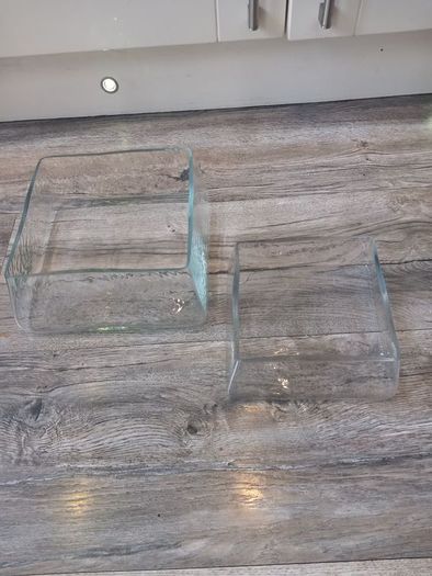 2 glass dishes