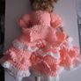 Hermitage Mint Porcelain  Doll with Crotchet Dress 1988 Image 4
