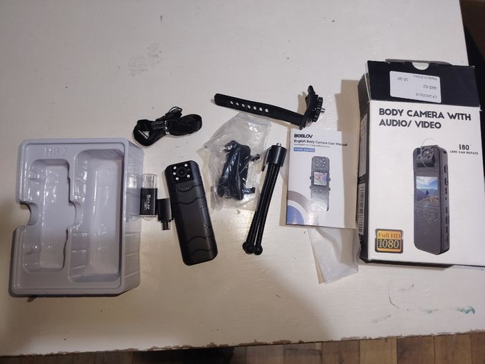 BOBLOV A26 Small Body Camera, 64GB Mini Body Cams, 6 Hrs Video Recording, Tripod Included for Monitoring, Wearable Video Camera for Service, Delivery Recording, Collect Evidence
