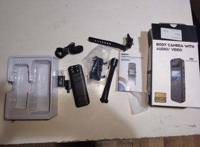 BOBLOV A26 Small Body Camera, 64GB Mini Body Cams, 6 Hrs Video Recording, Tripod Included for Monitoring, Wearable Video Camera for Service, Delivery Recording, Collect Evidence