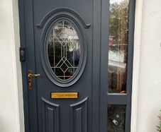 PVC front door and side panel
