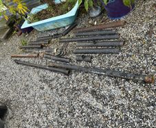 Cast iron gutters and pipes