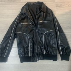 Vintage black leather jacket