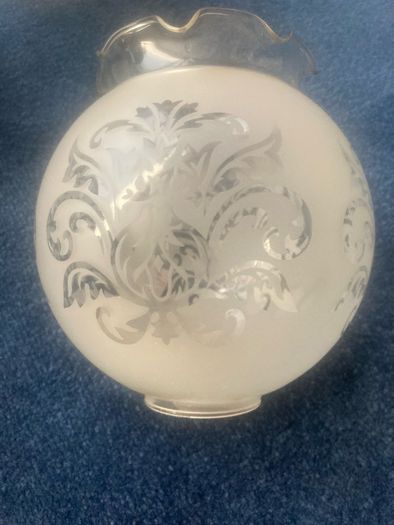Vintage 50's/60's Set of 5 Opaque Glass Shades with Motif Design.