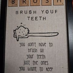 Hangable Bathroom rules Framed Art