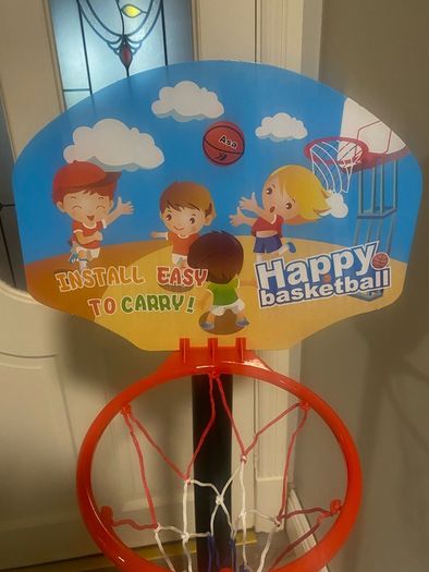 Portable basketball set