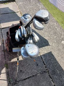 kids golf bag and clubs