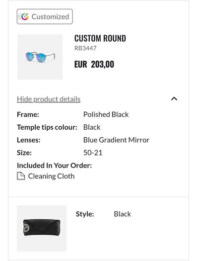 Rayban Genuine Custom glasses