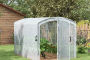 Tunnel Greenhouse, Walk-In, Transparent Sheet, Galvanized Steel Frame, 3 x 2 x 2m