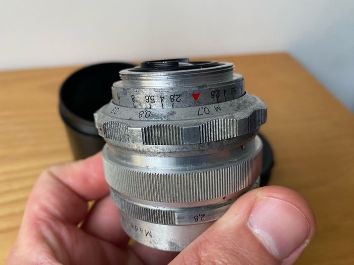 Mir-1 Silver Grand Prix Brussel 2.8/37 wide-angle lens M39 mount SLR Early
