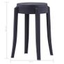 _Stackable Stools 4 pcs Black Plastic Image 4