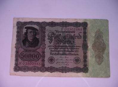 Germany. Reichsbanknote. 50000 Mark (19.11.1922)