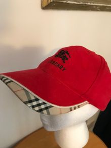 Pre-loved Adjustable Red/check Baseball Hat/Cap