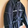 Mens motorbike waterproof Cordura jacket coat with shoulder and elbow pads armour Size medium black heavy biker motorcycle Image 3