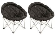 2 x Outwell Casilda Half Moon Folding Chair/ Black