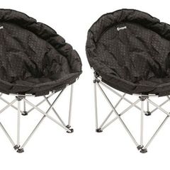 2 x Outwell Casilda Half Moon Folding Chair/ Black