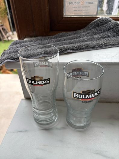 Bulmers 1 pint glass x2