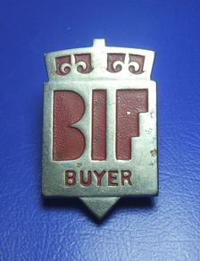British Industries Fair (BIF) - registered trade Buyer's badge (1950's)