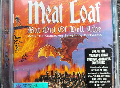 Meat Loaf with The Melbourne Symphony Orchestra - Bat Out Of Hell Live CD (2004) Classic Power Rock EX+