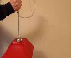 Red glass ceiling light pendant