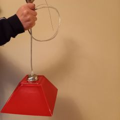 Red glass ceiling light pendant