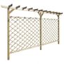 Garden Lattice Fence with Pergola Top Wood Image 2