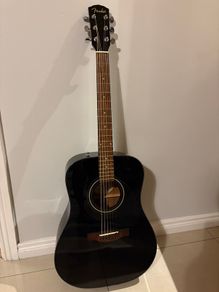 Fender CD-60 Black and Capo