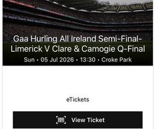 All Ireland hurling Semi final ticket