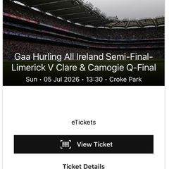 All Ireland hurling Semi final ticket