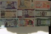 Lot of 9 Uncirculated Banknotes from Africa.
