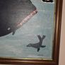 Original Contemporary Minimalist Niave Folk Nautical Whale theme Painting Image 4