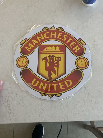 Manchester United football club metal wall sign