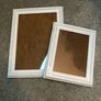 Set of 2 White shabby Chic Frames NEW A4 and A5 Image 2