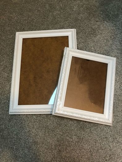 Set of 2 White shabby Chic Frames NEW A4 and A5