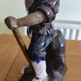 Vintage Shiwan Mud Man. Axe Man. 10" Tall Excon Chinese Ornament Image 3