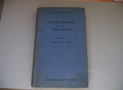 1960 'A Short History of the Irish People' by Educational Company of Ireland