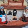 Mechanical fireside picture Clock Image 6