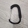 Large D-shape carabiner-style stroller hook with a foam grip also known as a buggy clip, mummy clip, or pram hook Image 2