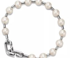 Tiffany & Co White Gold, Silver and Akoya Pearl Bracelet