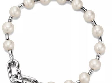 Tiffany & Co White Gold, Silver and Akoya Pearl Bracelet