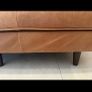 Tan 100% Leather Ottoman - Scott Image 4