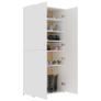 Shoe Cabinet White 80x39x178 cm Chipboard Image 5