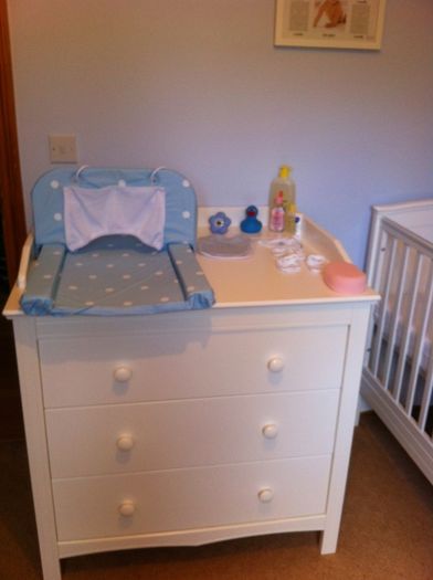 chest of drawers with changing table detachable top
